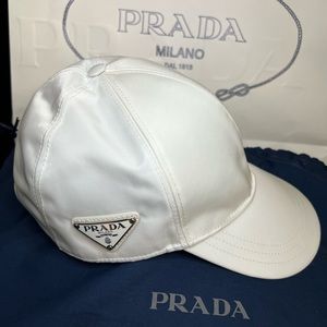 BRAND NEW White PRADA Re-Nylon Baseball Cap